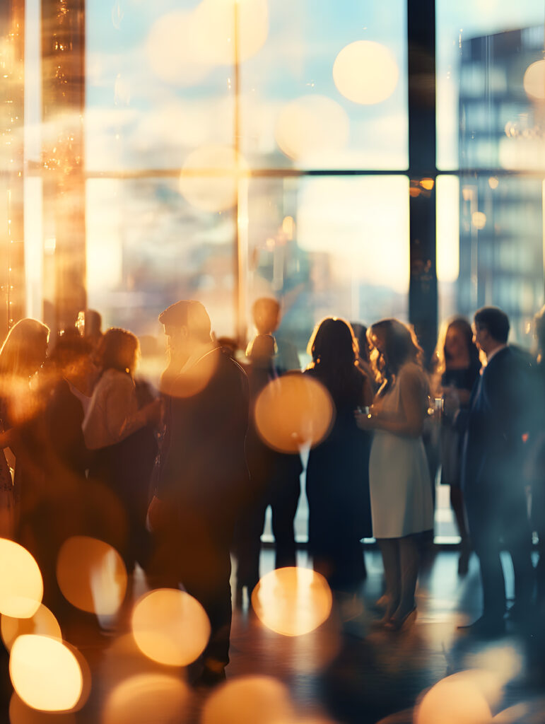 business group crowded social gathering networking event network diverse people mingling conversing talking corporate commercial sociable social businessman party